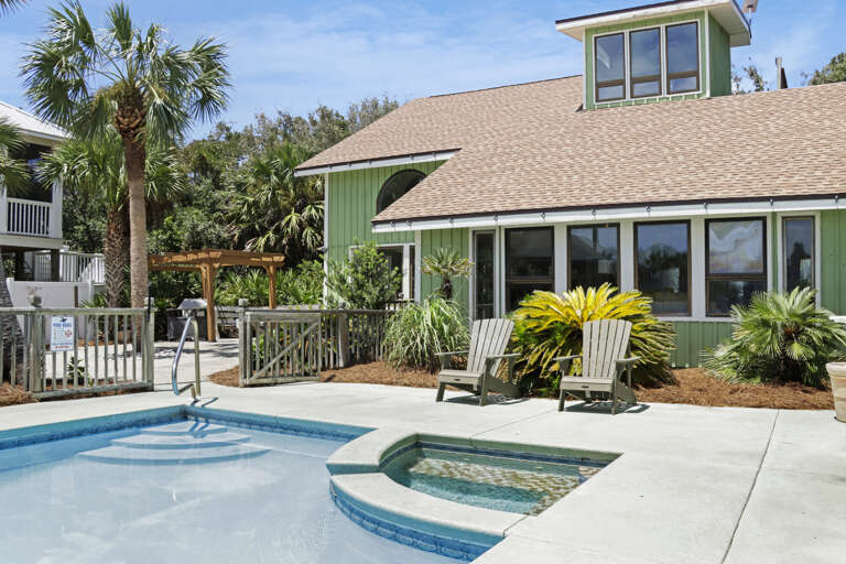 Small Hot Tub in Pool