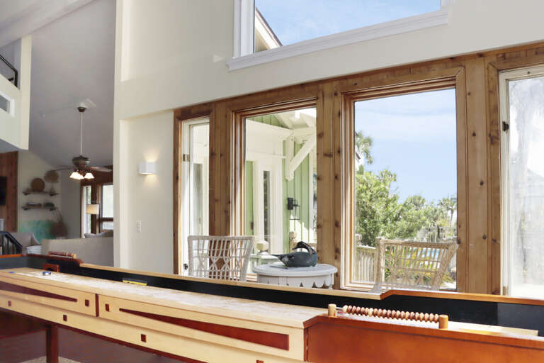Shuffleboard with Pool View