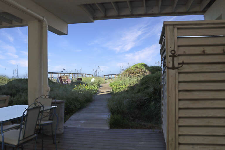 Outdoor Shower and Walkway to Beach