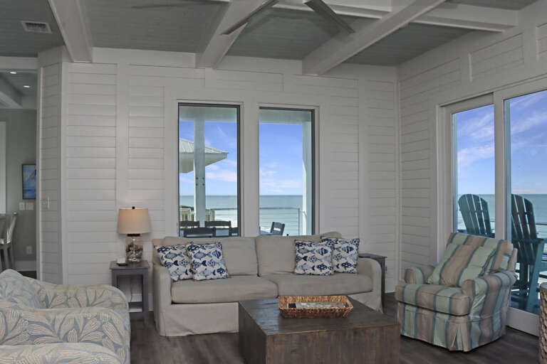 Living Room with Amazing Beach Views