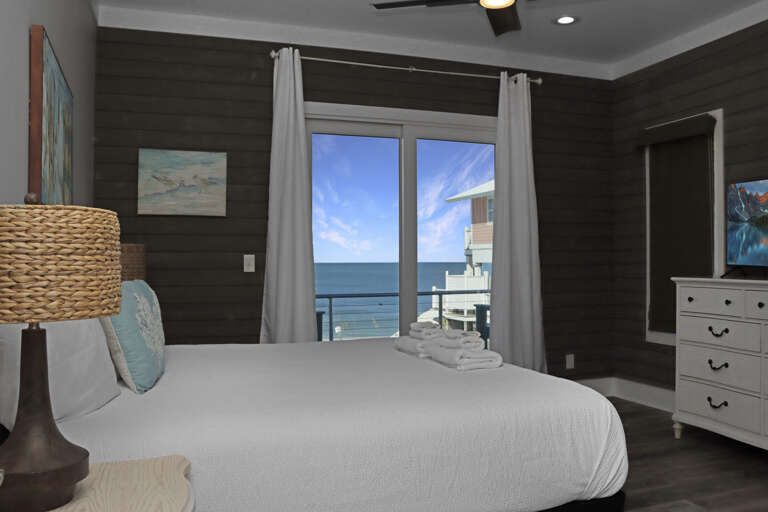 Bedroom 1 with Beach Front Deck