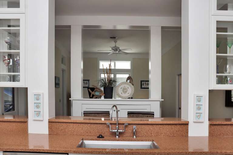 Laundry Shelf Across from Kitchen