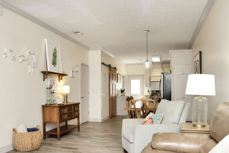 Living Room, Dining Area and Kitchen
