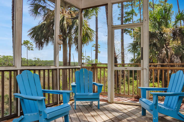 Screened Back Deck Sitting Area