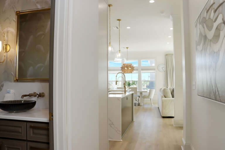 Half Bathroom and Living Area