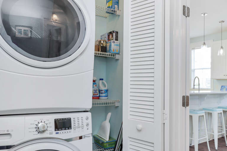 Laundry Closet in Half Bathroom