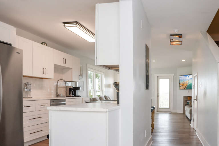 Kitchen and Hallway to Living Room