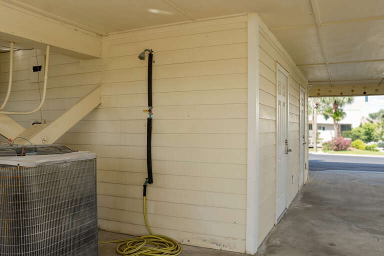 Outdoor Shower Under House