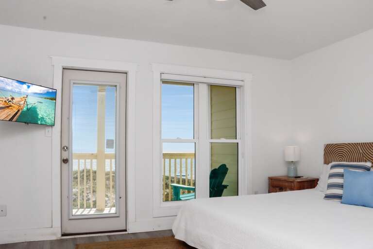Bedroom 1 - Beach Front Master Bedroom with Deck