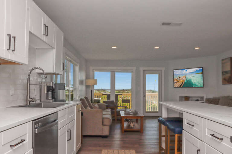 Kitchen with Beach View