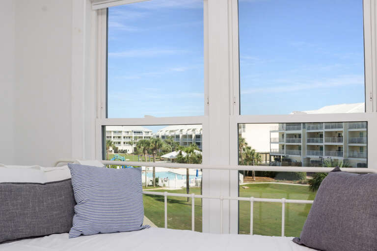Bedroom 1 - Community Pool View