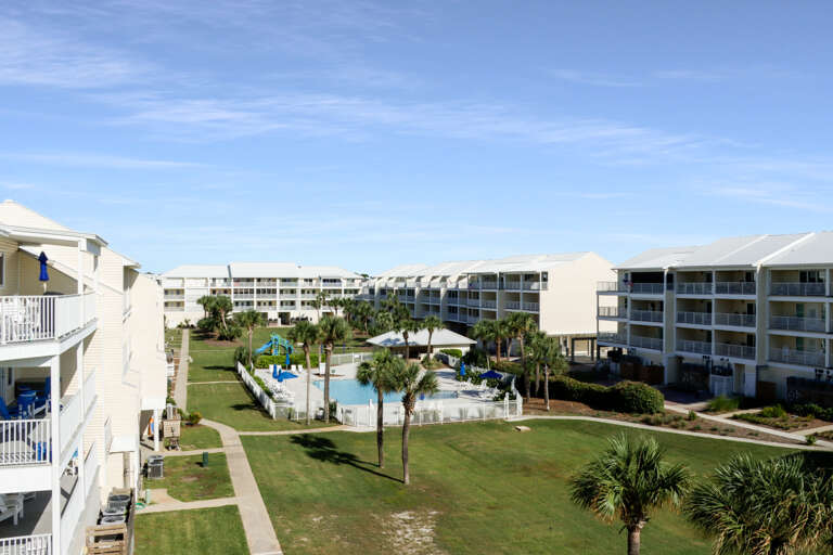 Bedroom 3 - View of Community Pool from Deck