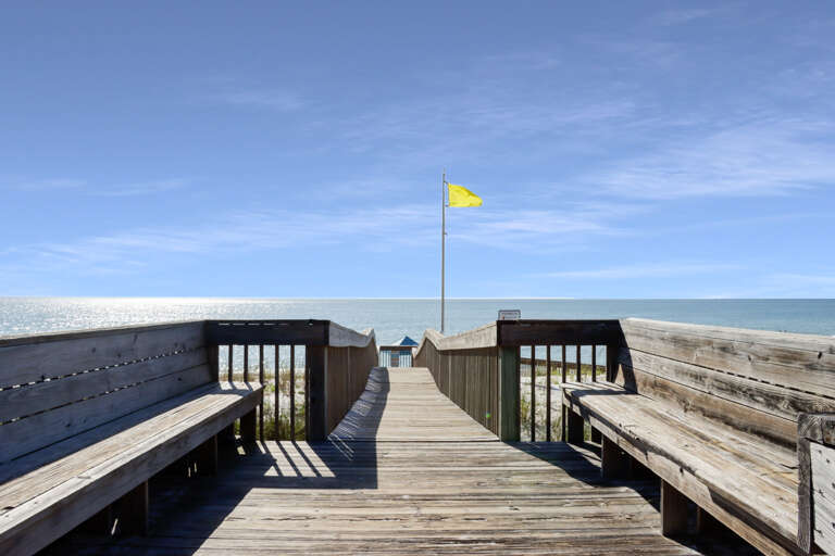 Community Boardwalk with Bench Seating