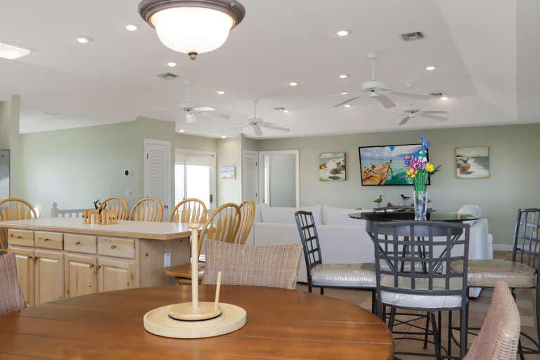 Dining Area and Bar Seating in Kitchen