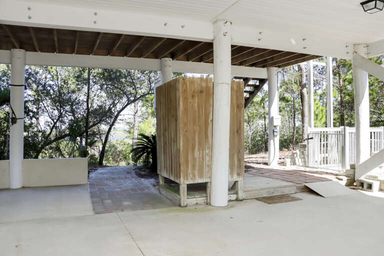Outdoor Shower Under House