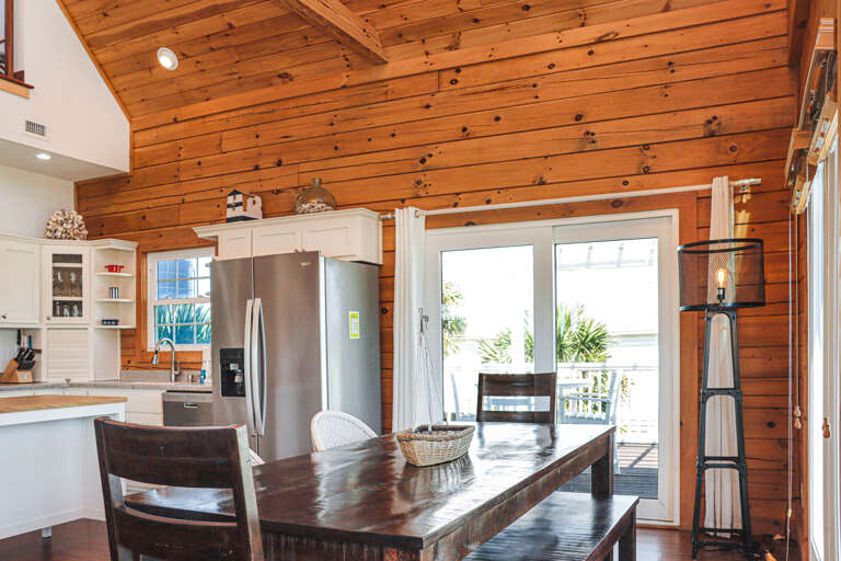 Dining Area with Access to Side Deck