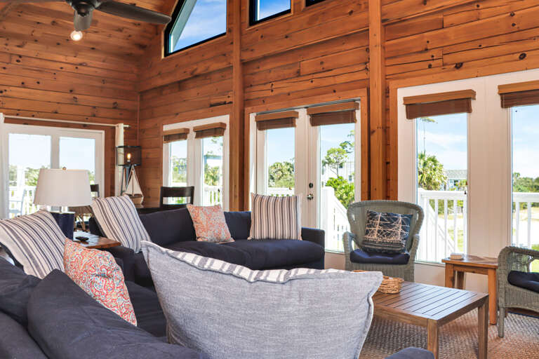 Living Room with Total Glass Front