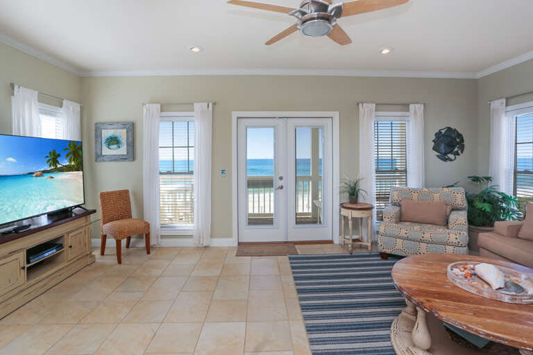 Gulf Front Living Room View