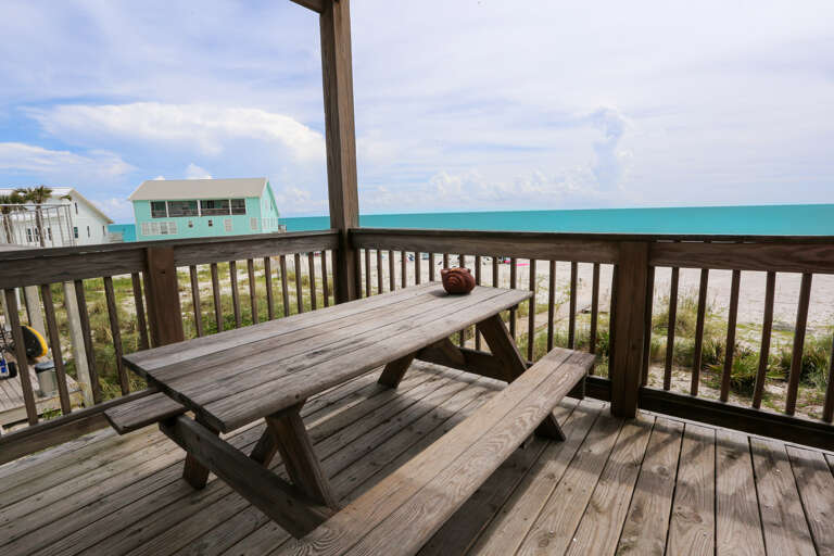 Dining on Main Floor Gulf Front Deck
