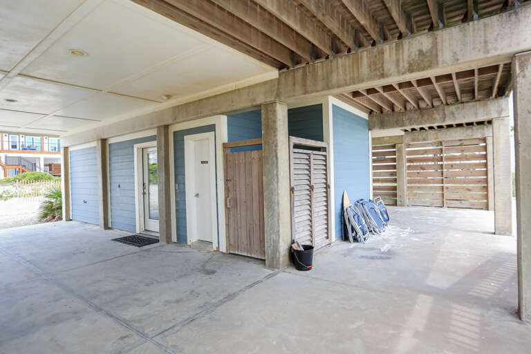 Under House Outdoor Shower & Half Bath