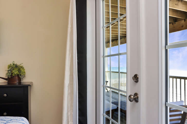 Bedroom 1 with Beach View Deck