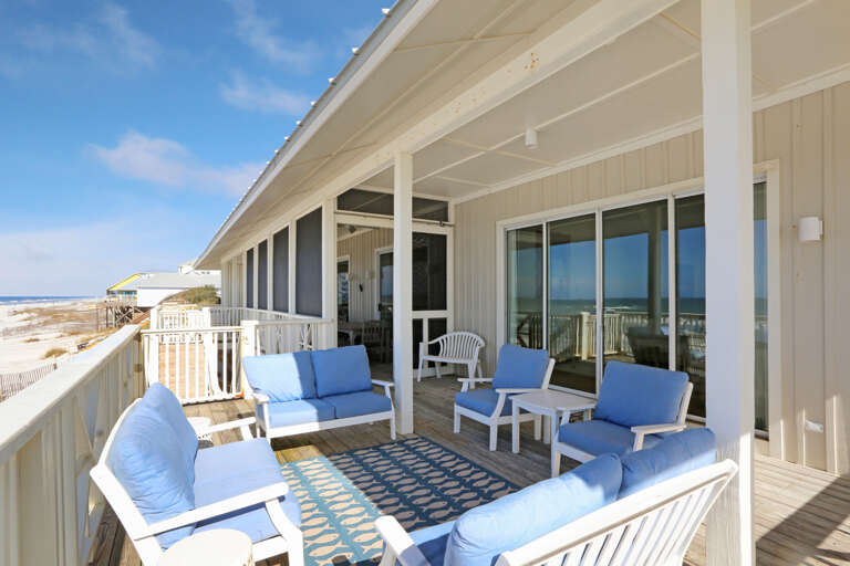 Sitting Area on Southside Gulf Front Deck Sitting Area on Southside Gulf Front Deck