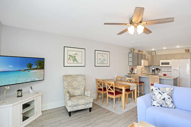 Living Room is Open to Dining & Kitchen