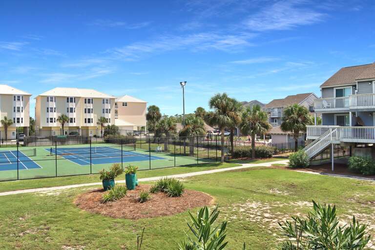 View of Tennis Courts from Main Level Deck
