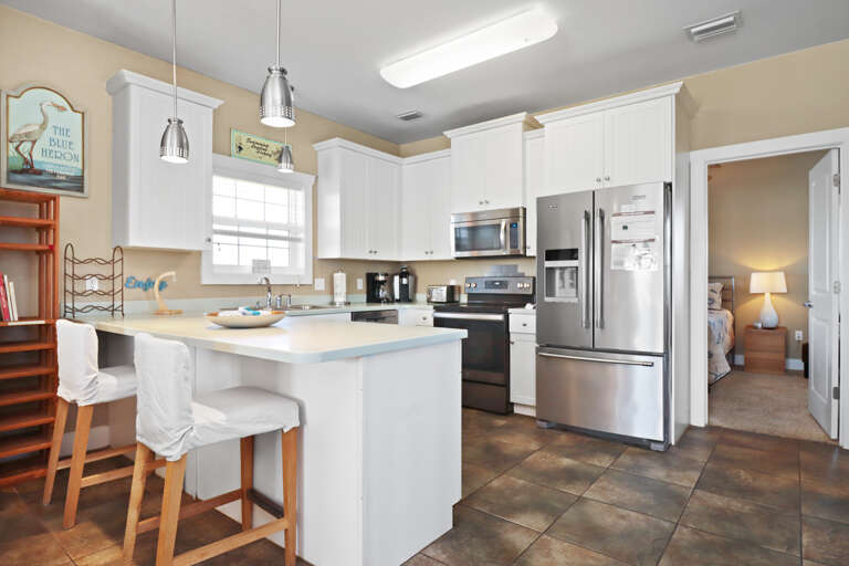 Kitchen with View of Bedroom 4