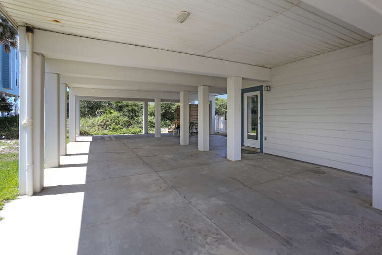 Covered Parking Under House