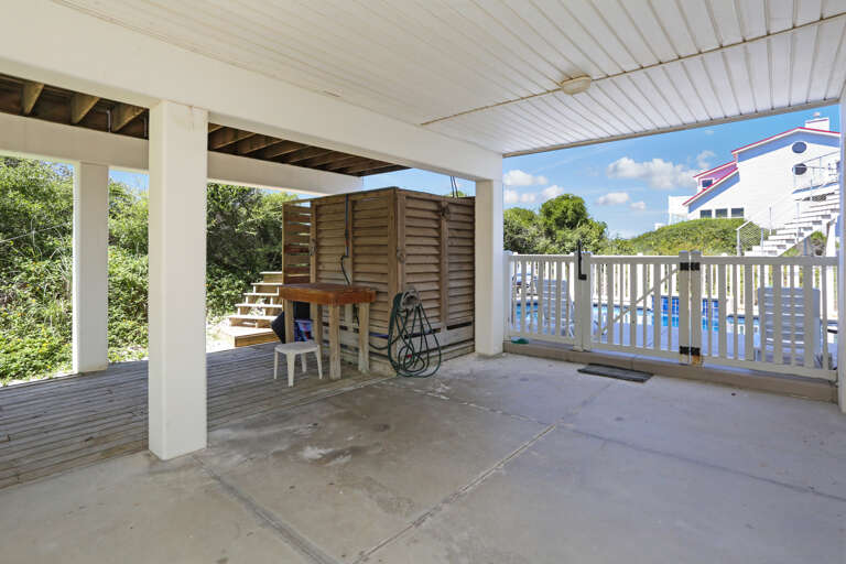 Outdoor Shower & Fish Cleaning Area