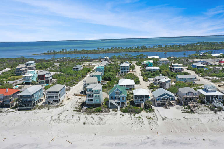 Beachfront on Cape San Blas with a Bay in Background