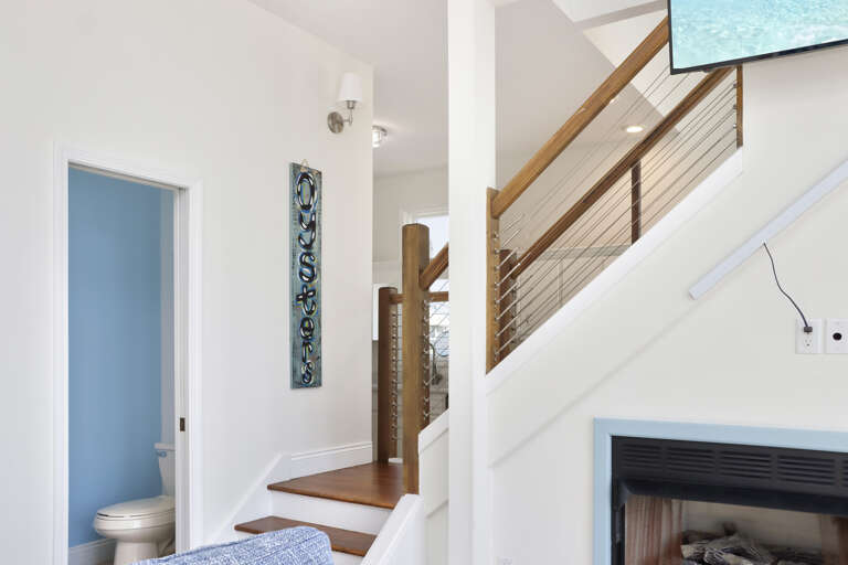Living Room and Half Bathroom