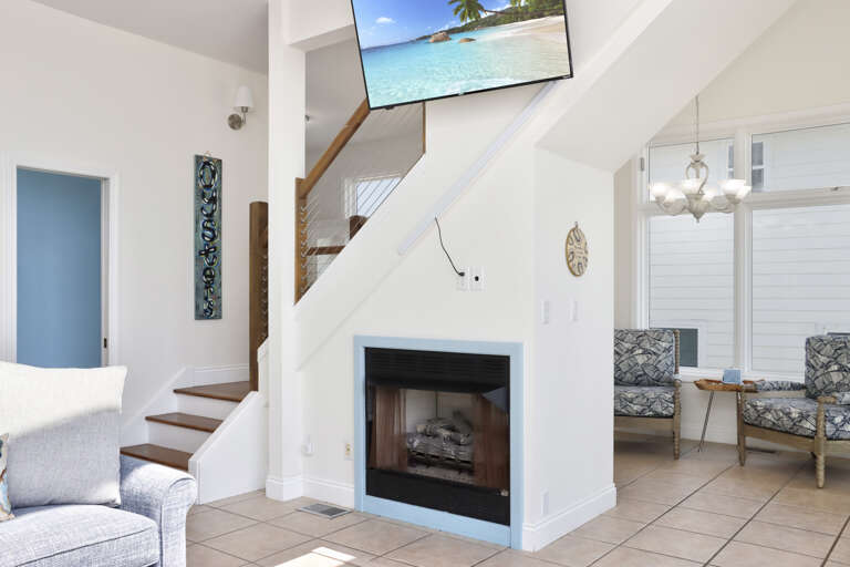 Living Room, Half Bath and Sitting Area