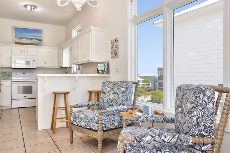 Sitting Area and Kitchen