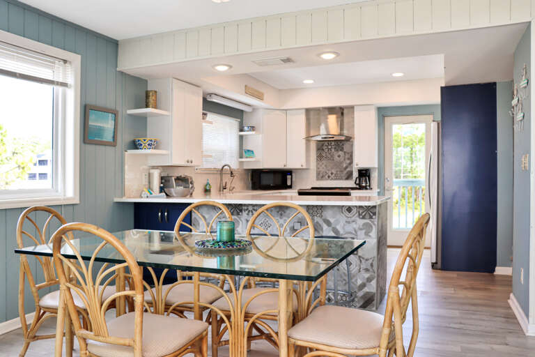 Dining Area and Bar Seating in Kitchen