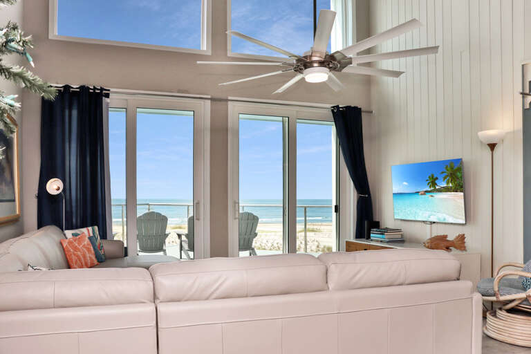 Living Room View and TV