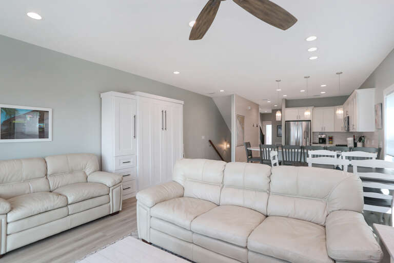 Living Room, Dining & Kitchen