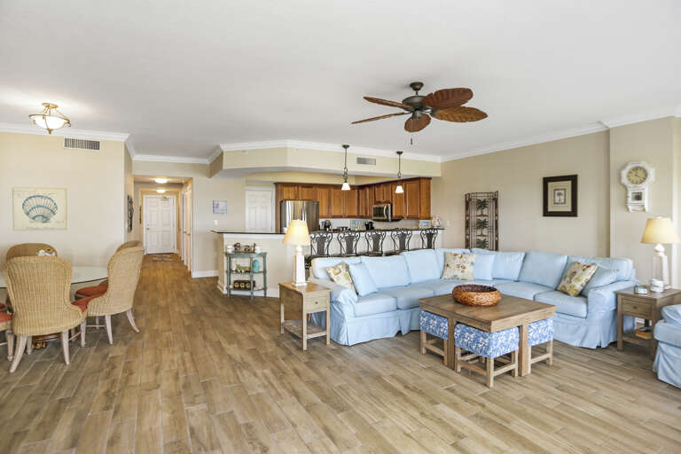 Living Room, Kitchen & Dining