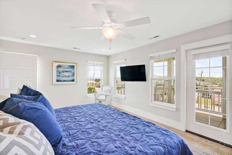 MASTER BEDROOM WITH DECK ACCESS & VIEWS