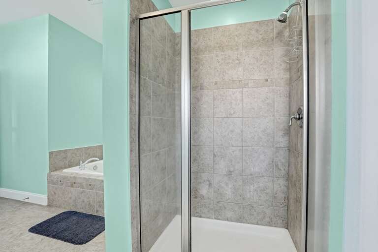 MASTER BATHROOM- DEEP SOAKING TUB & WALK IN SHOWER