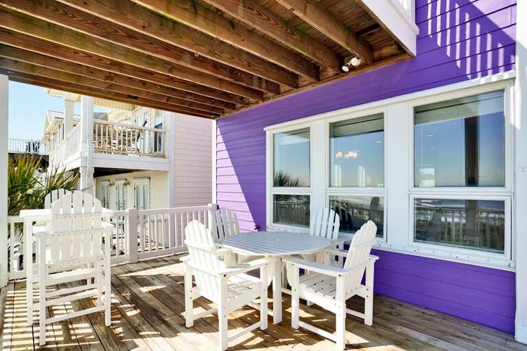 PARTIALLY COVERED DECK JUST OUTSIDE LIVING SPACE