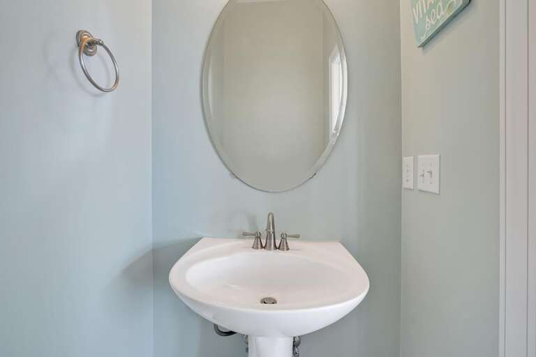 HALF BATH OFF LIVING SPACE