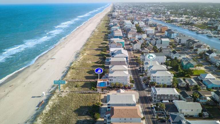 AERIAL SANDSCAPE A & BEACH ACCESS & POOL
