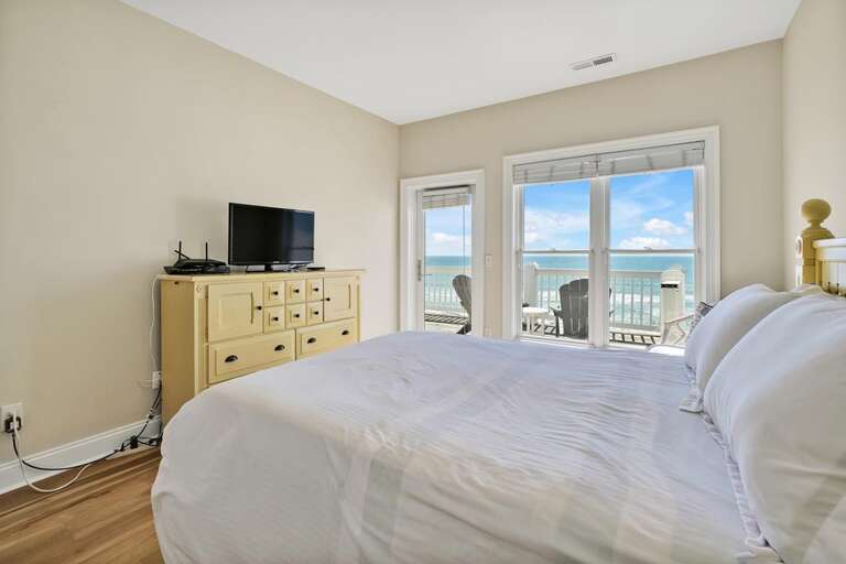 3RD FLOOR OCEANFRONT QUEEN MASTER W/DECK VIEW 2 3RD FLOOR OCEANFRONT QUEEN MASTER W/DECK VIEW 2