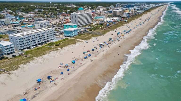 CAROLINA SURF AERIAL OF BEACH