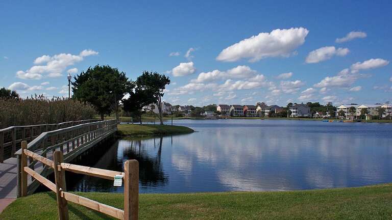CAROLINA BEACH LAKE & PARK ACROSS STREET