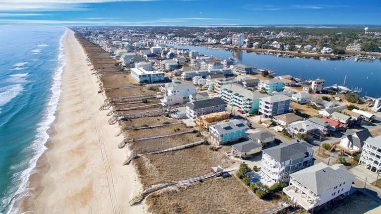 AERIAL OF NORTH END CAROLINA BEACH