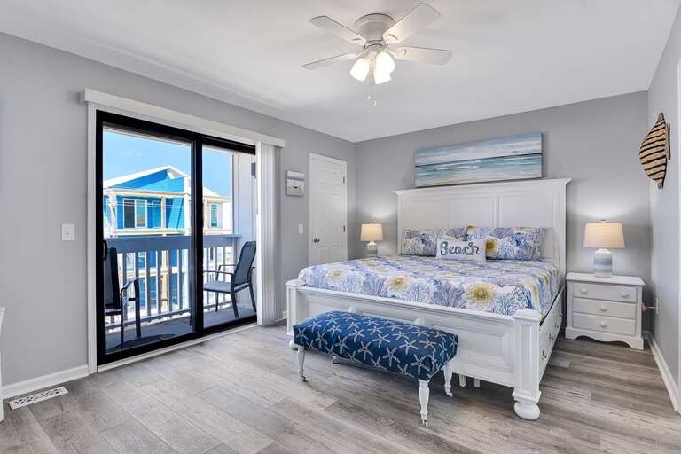 KING MASTER BEDROOM WITH DECK ACCESS