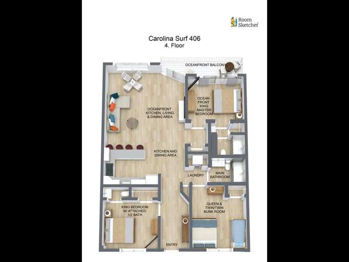 CAROLINA SURF 406 FLOOR PLAN